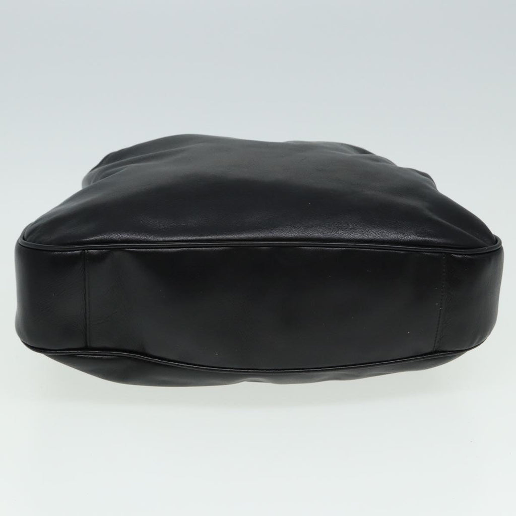 GUCCI Bamboo Hand Bag Leather Black 80628