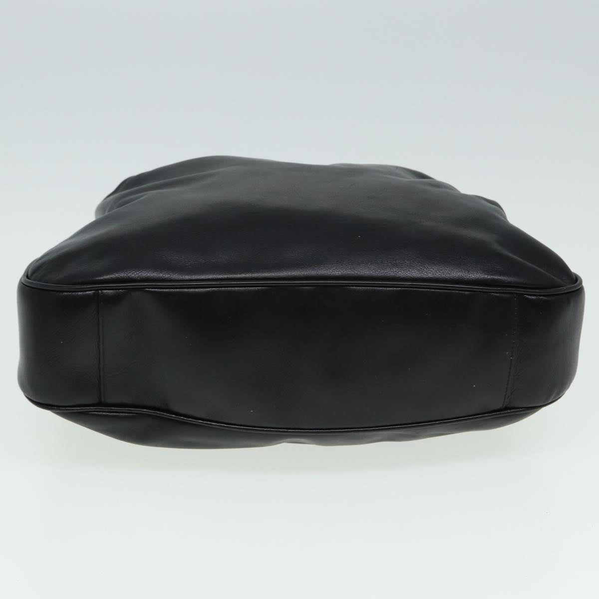 GUCCI Bamboo Hand Bag Leather Black 80628