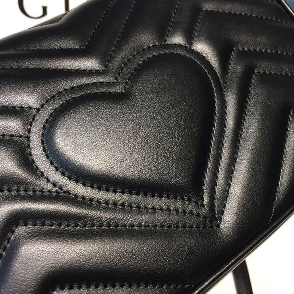 Glami Marmont MatelassÃƒÂ© Mini Bag Black MatelassÃƒÂ© Chevron With A Heart For Women 8.5in/22cm Glami  446744 DTGLAMIT 1000