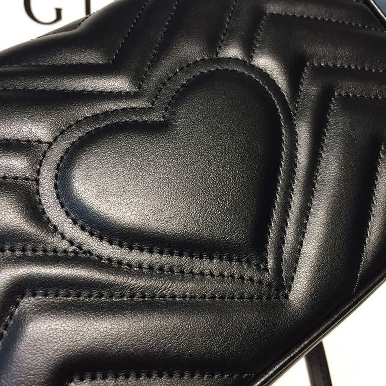 Glami Marmont MatelassÃƒÂ© Mini Bag Black MatelassÃƒÂ© Chevron With A Heart For Women 8.5in/22cm Glami  446744 DTGLAMIT 1000