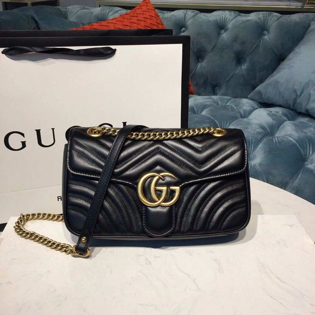 Glami Marmont Small MatelassÃƒÂ© Shoulder Bag Black MatelassÃƒÂ© Chevron With A Heart For Women 10in/22cm Glami 446744 DTGLAMIT 1000