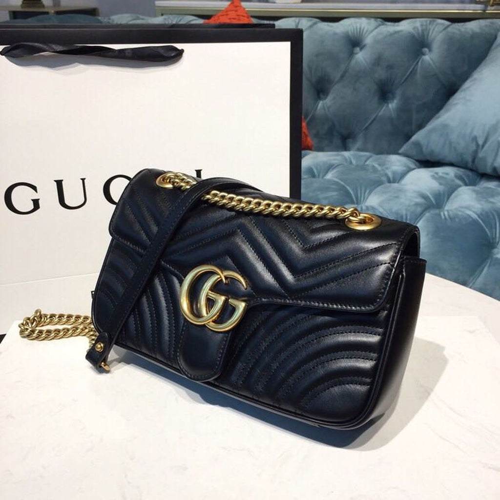 Glami Marmont Small MatelassÃƒÂ© Shoulder Bag Black MatelassÃƒÂ© Chevron With A Heart For Women 10in/22cm Glami 446744 DTGLAMIT 1000