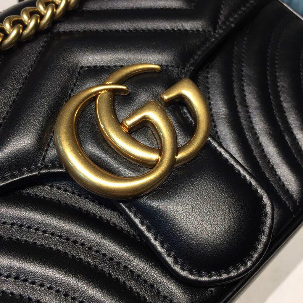 Glami Marmont Small MatelassÃƒÂ© Shoulder Bag Black MatelassÃƒÂ© Chevron With A Heart For Women 10in/22cm Glami 446744 DTGLAMIT 1000