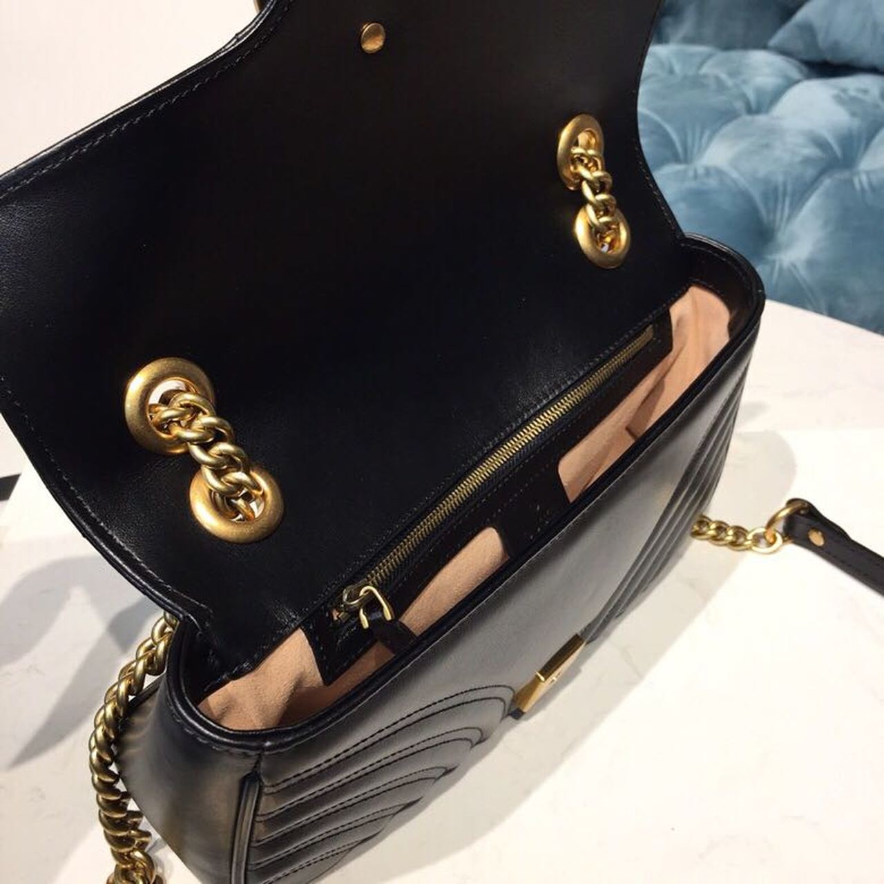 Glami Marmont Small MatelassÃƒÂ© Shoulder Bag Black MatelassÃƒÂ© Chevron With A Heart For Women 10in/22cm Glami 446744 DTGLAMIT 1000