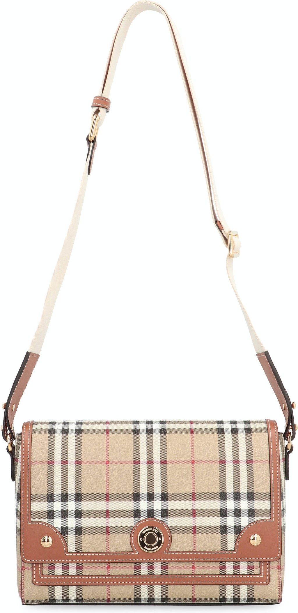 NOTE CHECK CROSSBODY BAG