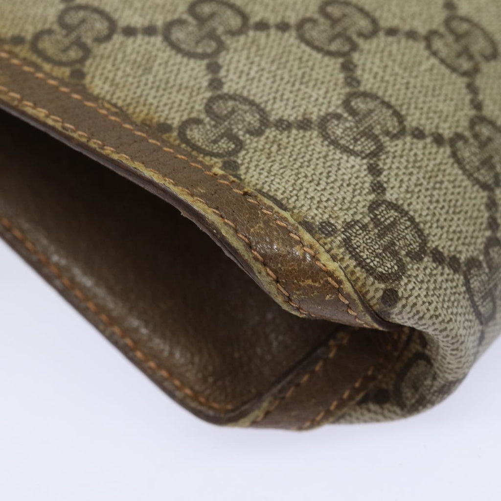 GUCCI GG Supreme Clutch Bag PVC Leather Beige 97 01 037 80682