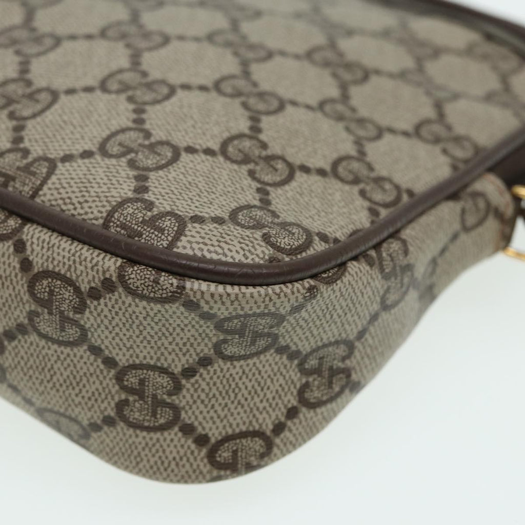 GUCCI GG Supreme Shoulder Bag PVC Leather Beige 80689