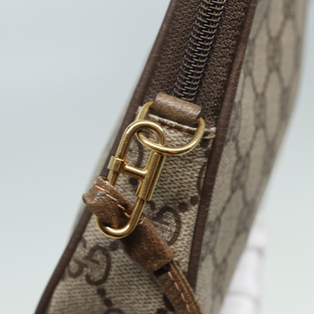 GUCCI GG Supreme Shoulder Bag PVC Leather Beige 80689