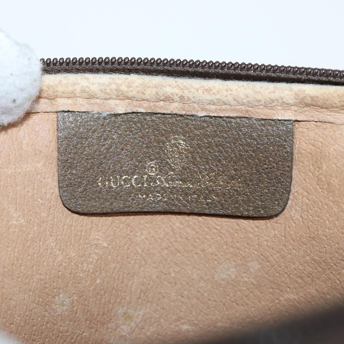 GUCCI GG Supreme Shoulder Bag PVC Leather Beige 80689