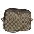 GUCCI GG Supreme Shoulder Bag PVC Leather Beige 80689