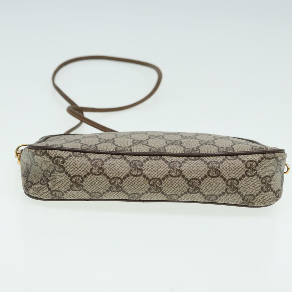 GUCCI GG Supreme Shoulder Bag PVC Leather Beige 80689