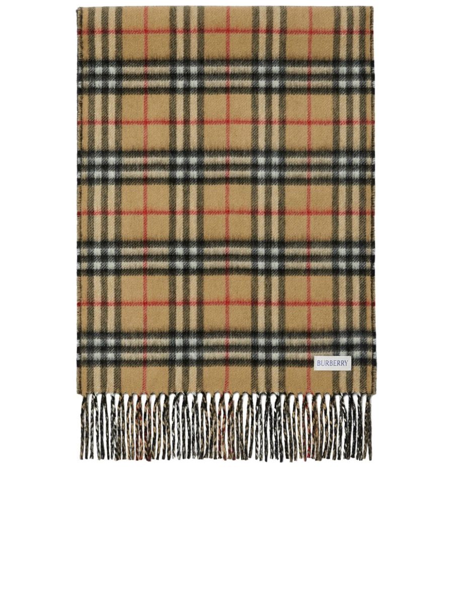 Nova Check Pattern Cashmere Scarf