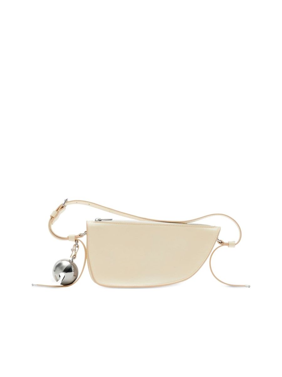 Shoulder Bag with Equestrian Knight Motif and Silver-Tone Hardware