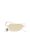 Shoulder Bag with Equestrian Knight Motif and Silver-Tone Hardware