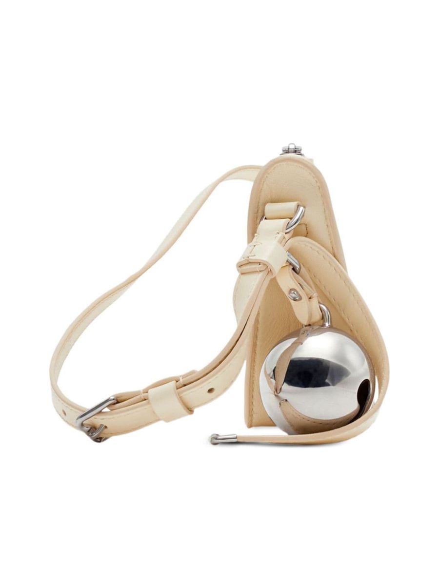 Shoulder Bag with Equestrian Knight Motif and Silver-Tone Hardware