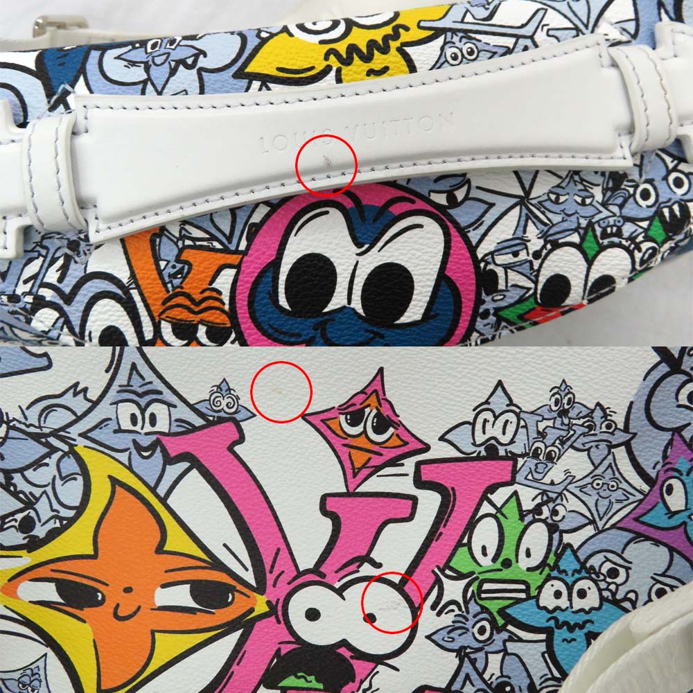 Louis Vuitton Multi Pochette M21853 Monogram Comic 2023 Supreme Summer  Collection Body Bag Waist Sder White Multicolor Leather Mens