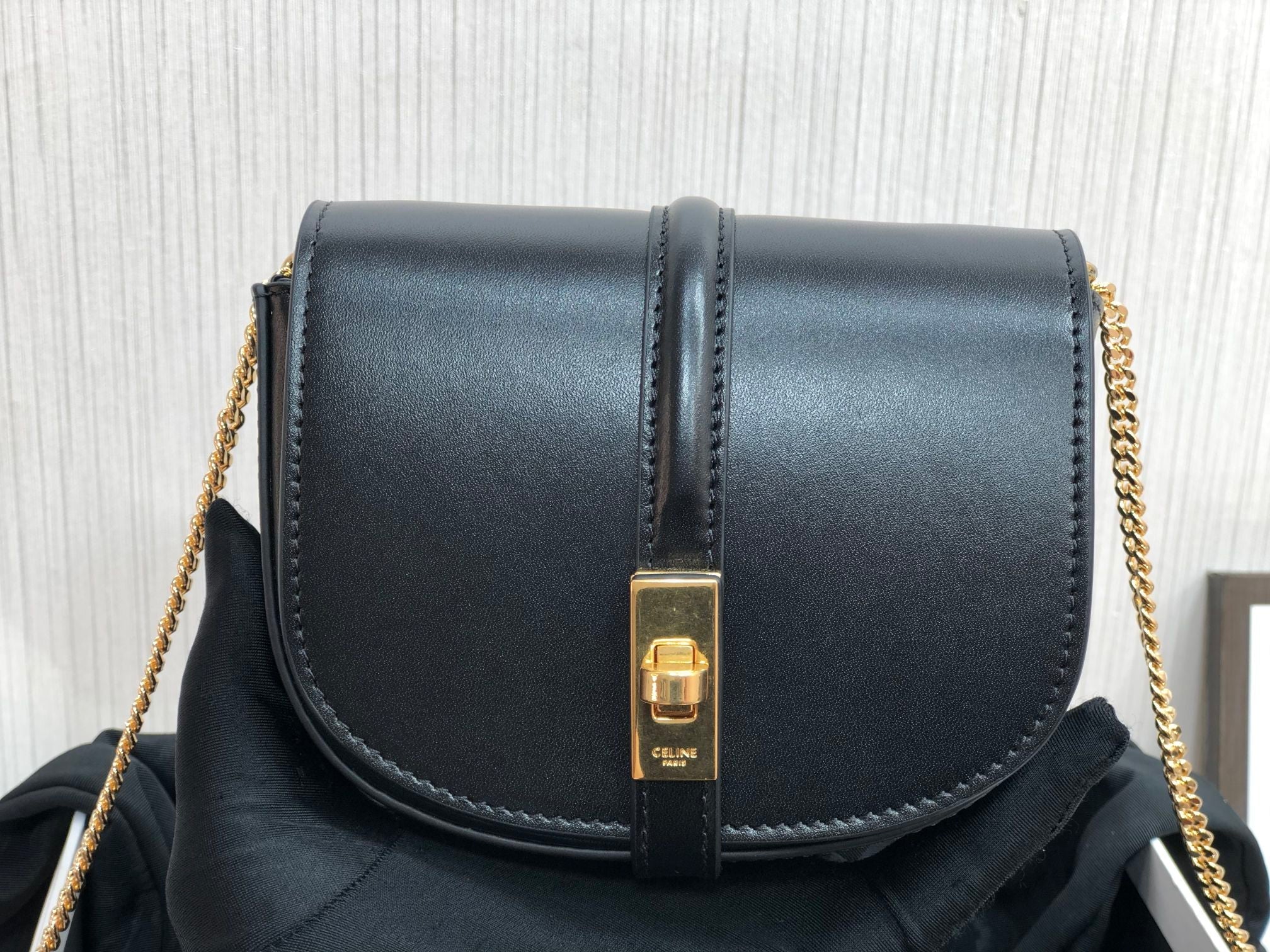 GLAMI Small Chain Pouch Black For Women 5.5in/14cm