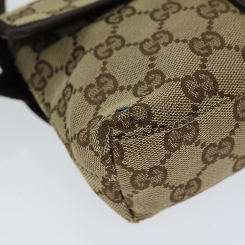 GUCCI GG Canvas Shoulder Bag Beige 92543 80802