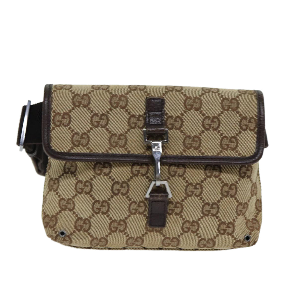 GUCCI GG Canvas Shoulder Bag Beige 92543 80802
