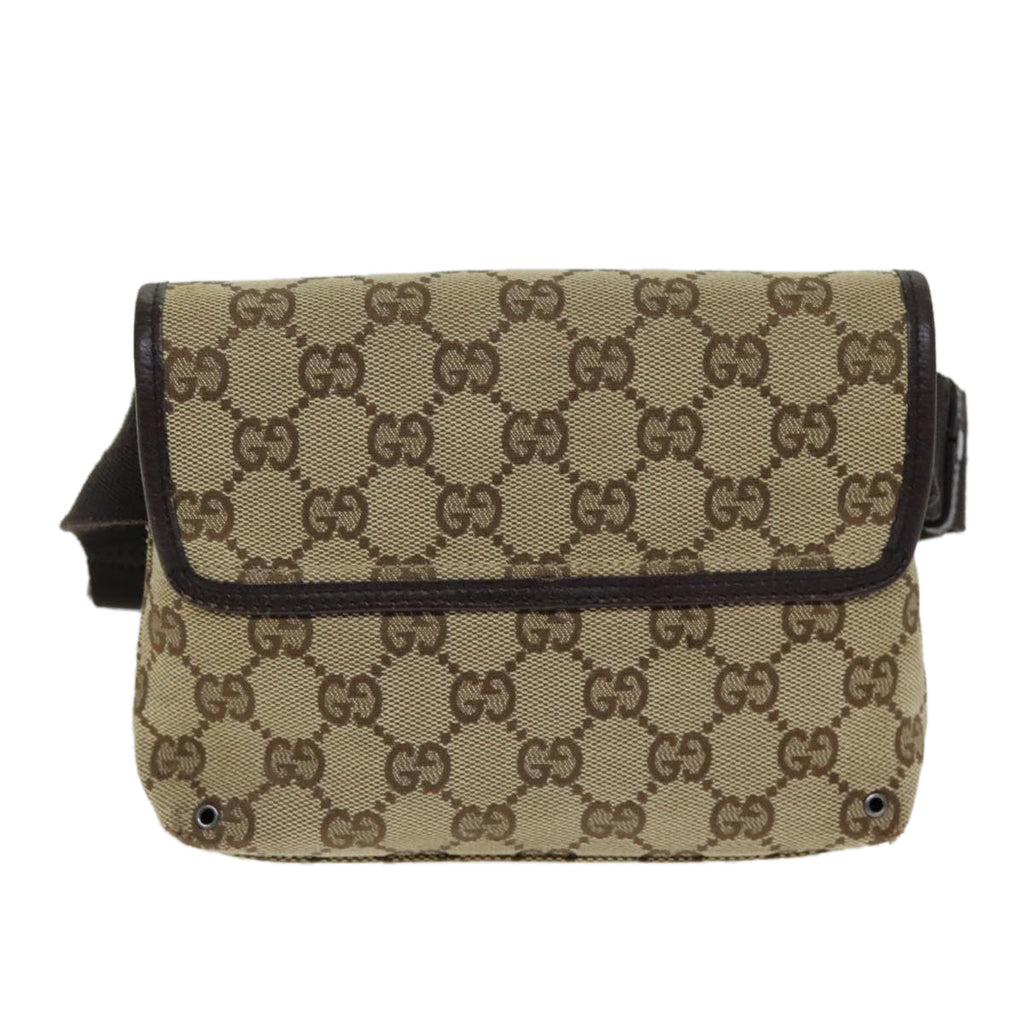 GUCCI GG Canvas Shoulder Bag Beige 92543 80802