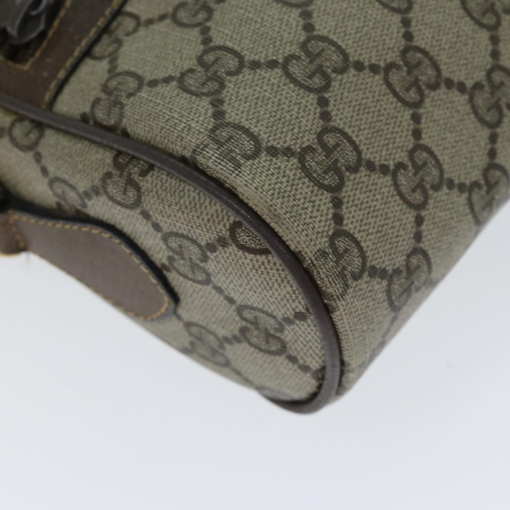 GUCCI GG Supreme Web Sherry Line Shoulder Bag PVC Beige 32 02 004 80804