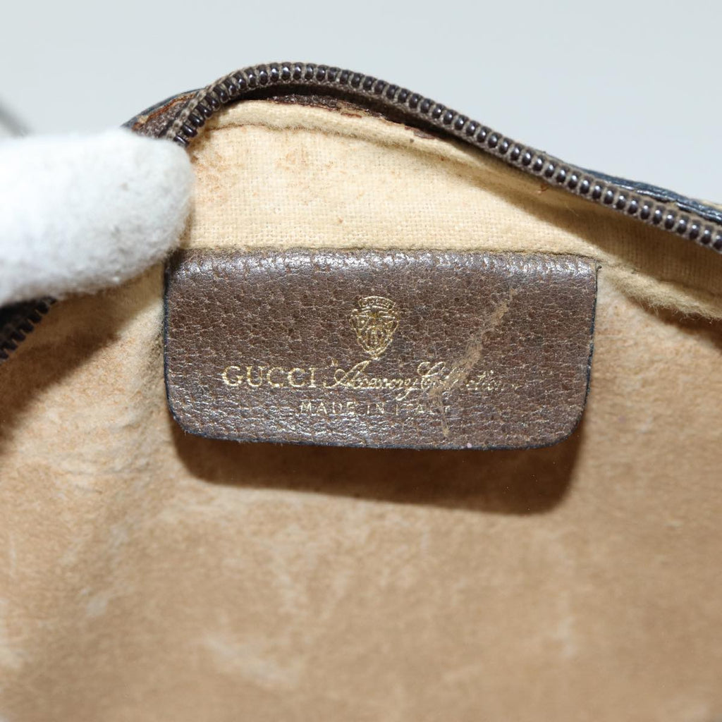 GUCCI GG Supreme Web Sherry Line Shoulder Bag PVC Beige 32 02 004 80804