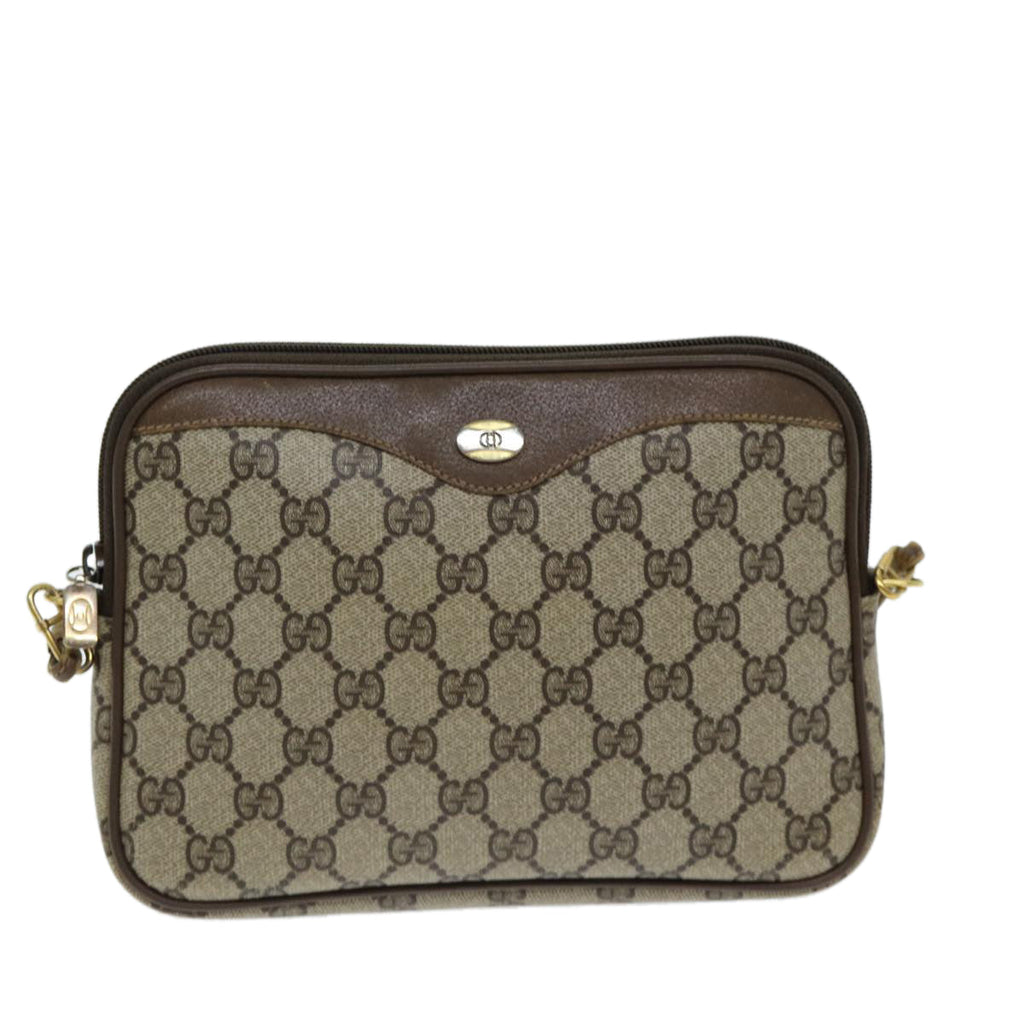 GUCCI GG Supreme Shoulder Bag PVC Leather Beige 97 02 068 80806