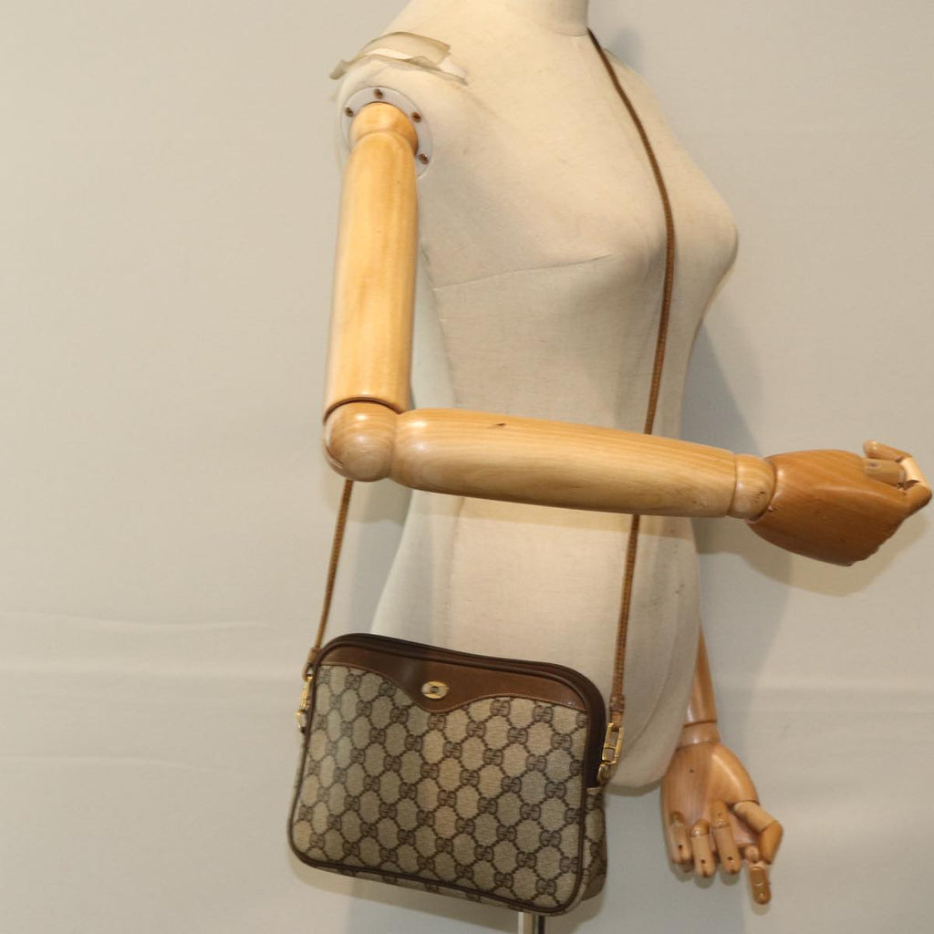 GUCCI GG Supreme Shoulder Bag PVC Leather Beige 97 02 068 80806