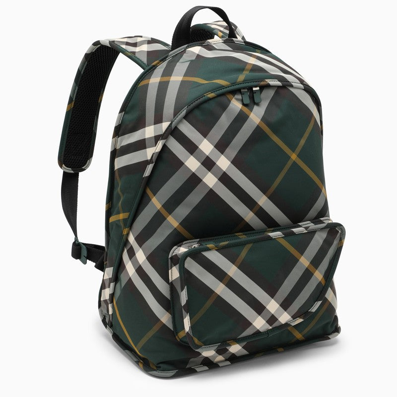 Burberry Shield Check Pattern Nylon Backpack Men