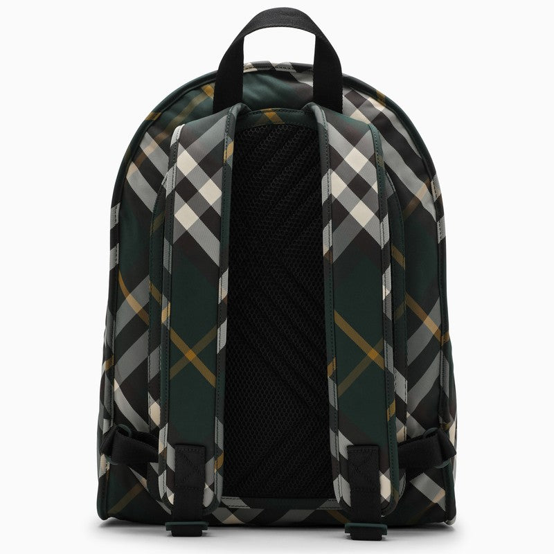 Burberry Shield Check Pattern Nylon Backpack Men