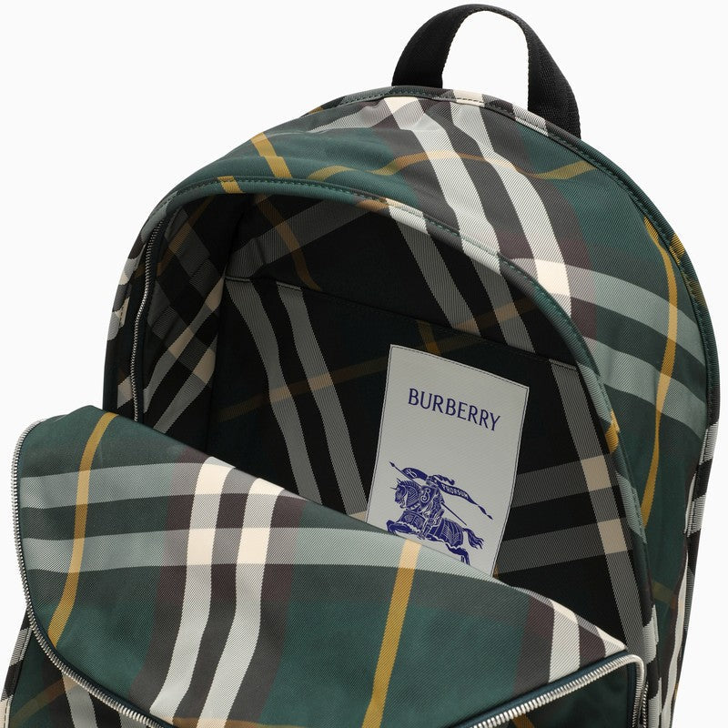 Burberry Shield Check Pattern Nylon Backpack Men