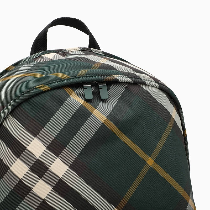 Burberry Shield Check Pattern Nylon Backpack Men