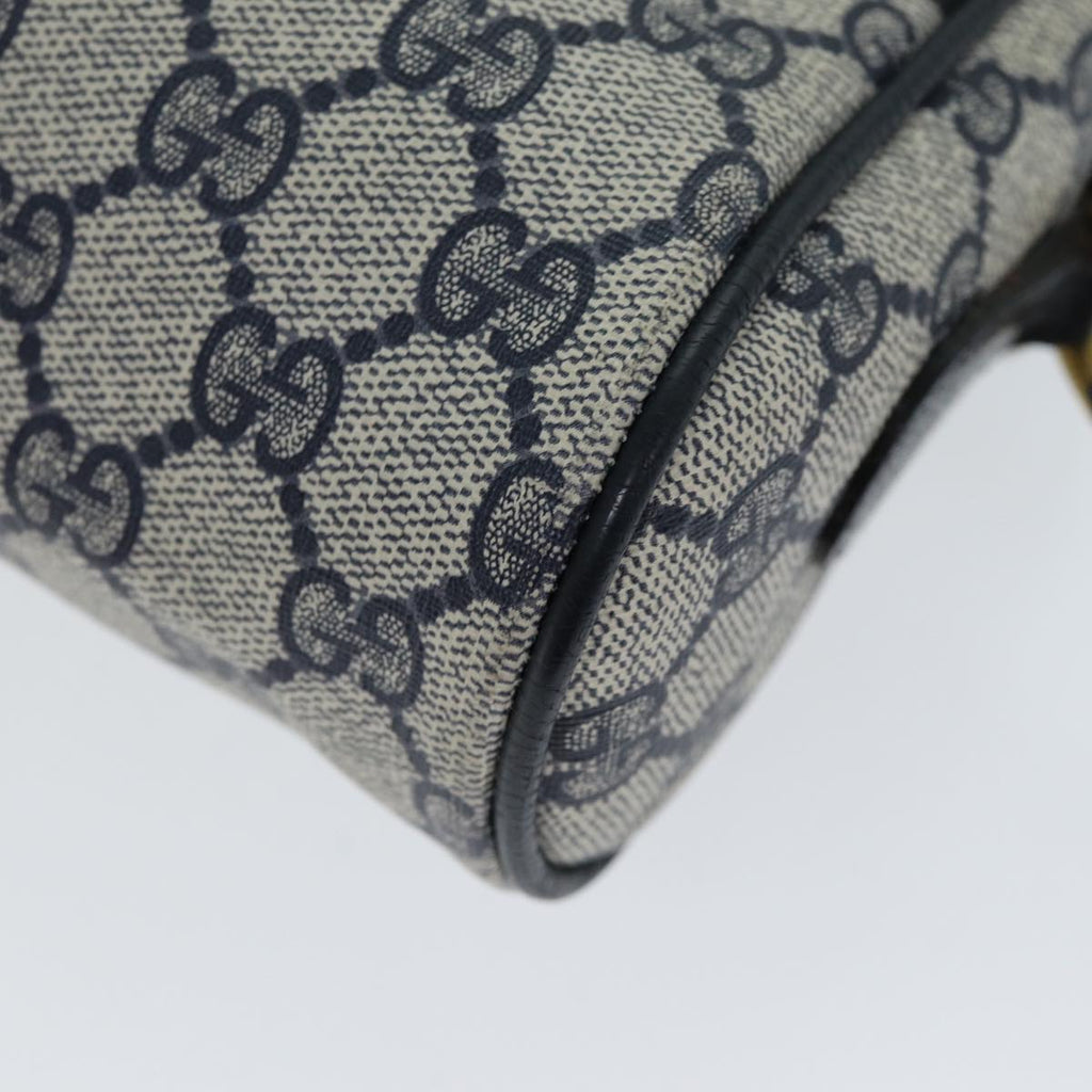 GUCCI GG Supreme Shoulder Bag PVC Leather Navy 98 02 004 80807