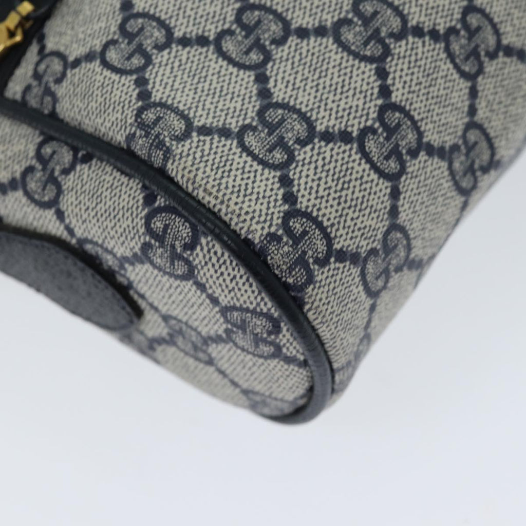 GUCCI GG Supreme Shoulder Bag PVC Leather Navy 98 02 004 80807