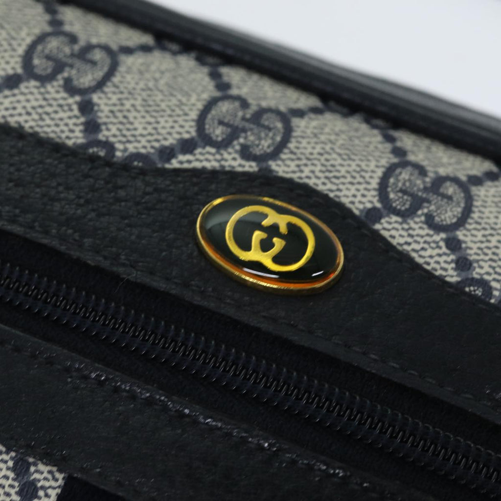 GUCCI GG Supreme Shoulder Bag PVC Leather Navy 98 02 004 80807