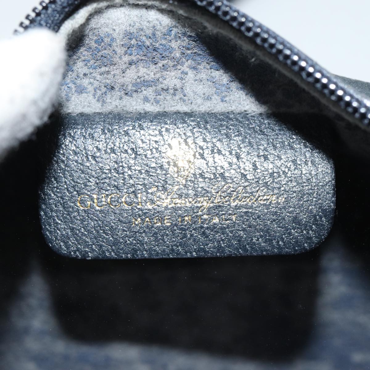 GUCCI GG Supreme Shoulder Bag PVC Leather Navy 98 02 004 80807