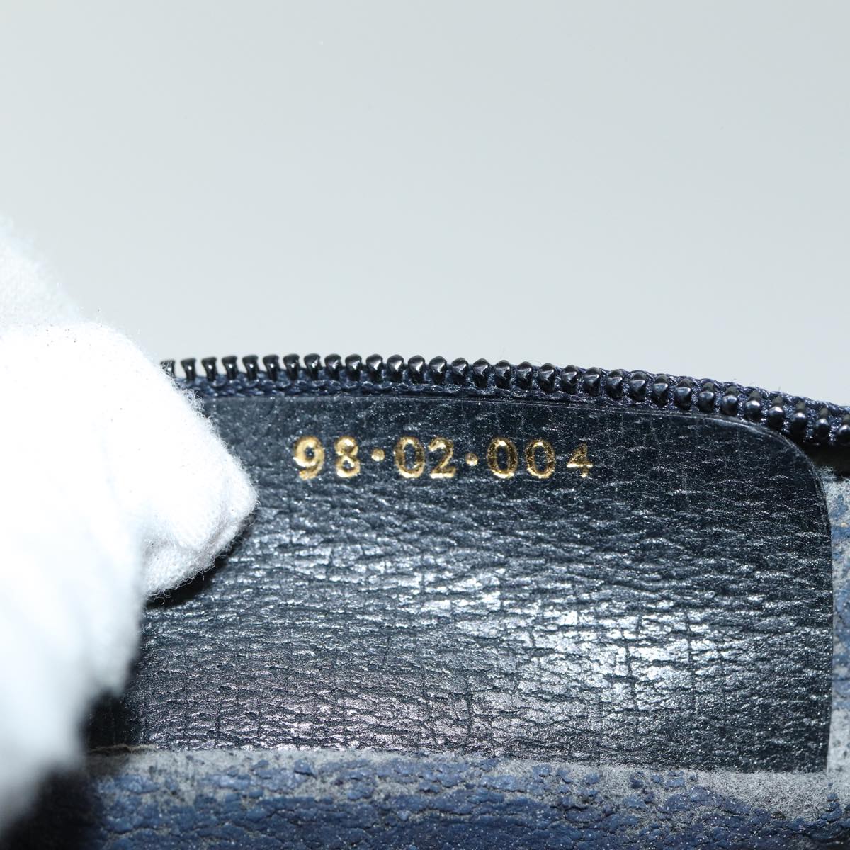 GUCCI GG Supreme Shoulder Bag PVC Leather Navy 98 02 004 80807