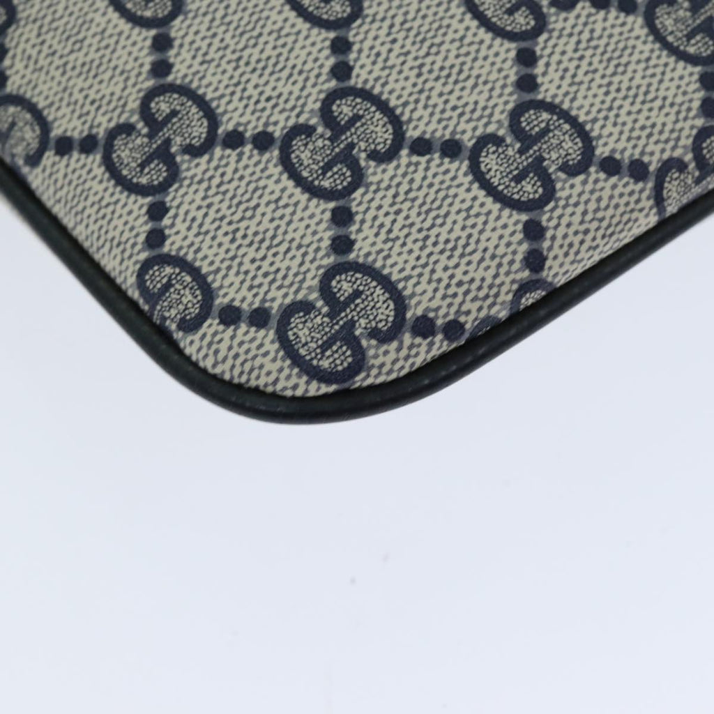 GUCCI GG Supreme Shoulder Bag PVC Leather Navy 904 02 047 80808