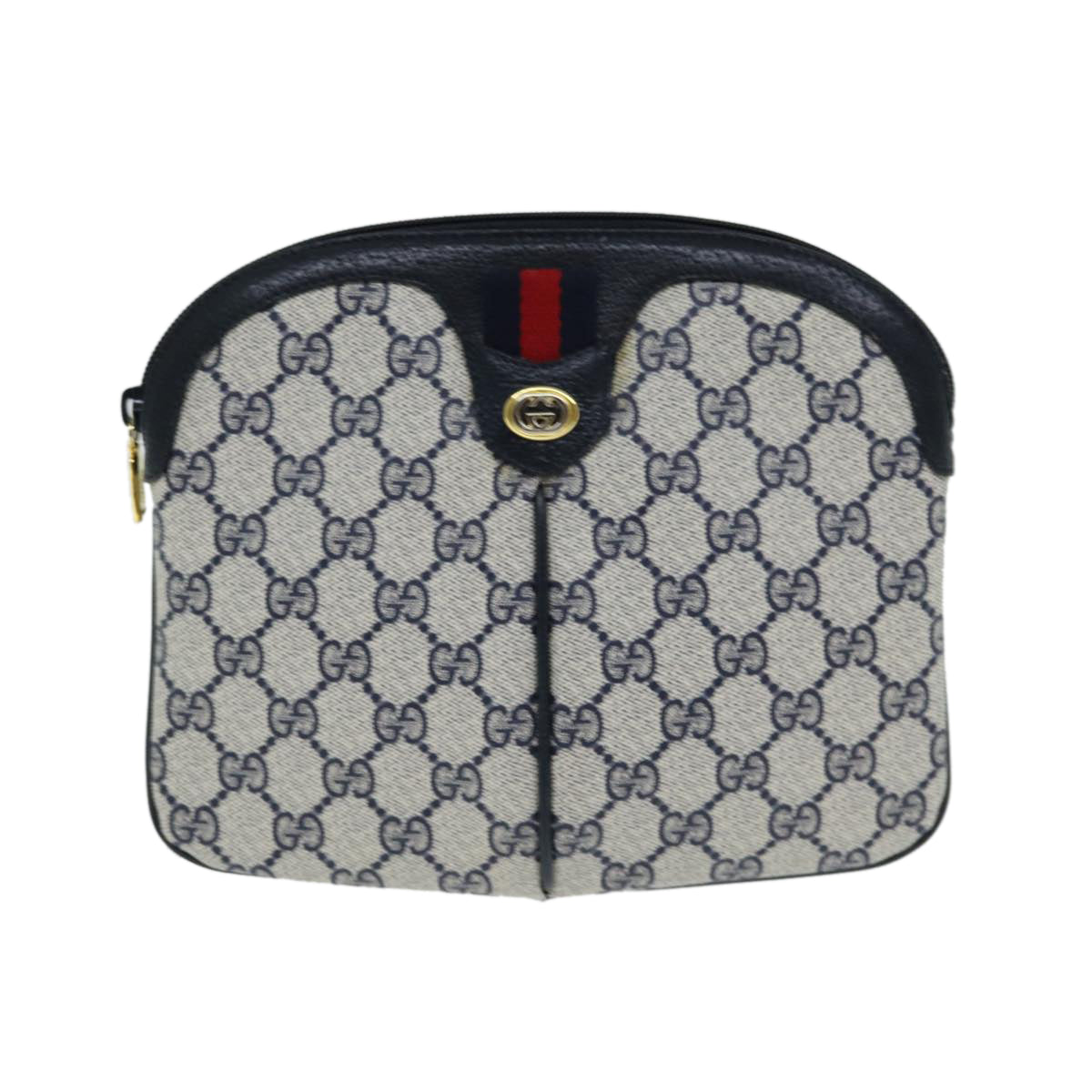 GUCCI GG Supreme Shoulder Bag PVC Leather Navy 904 02 047 80808