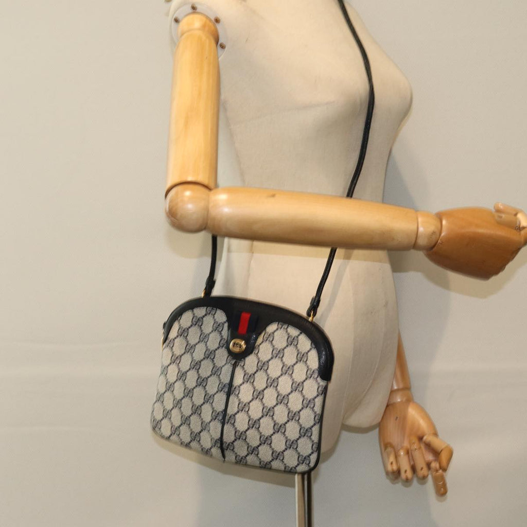 GUCCI GG Supreme Shoulder Bag PVC Leather Navy 904 02 047 80808
