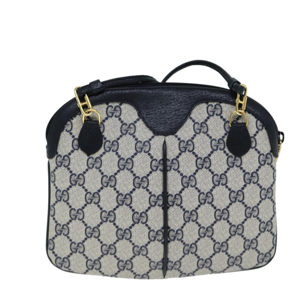 GUCCI GG Supreme Shoulder Bag PVC Leather Navy 904 02 047 80808