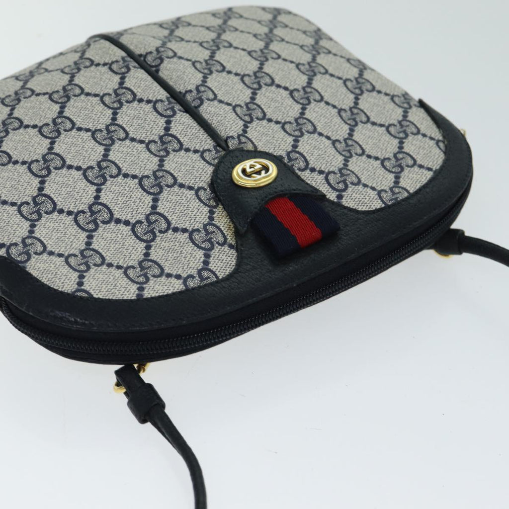 GUCCI GG Supreme Shoulder Bag PVC Leather Navy 904 02 047 80808