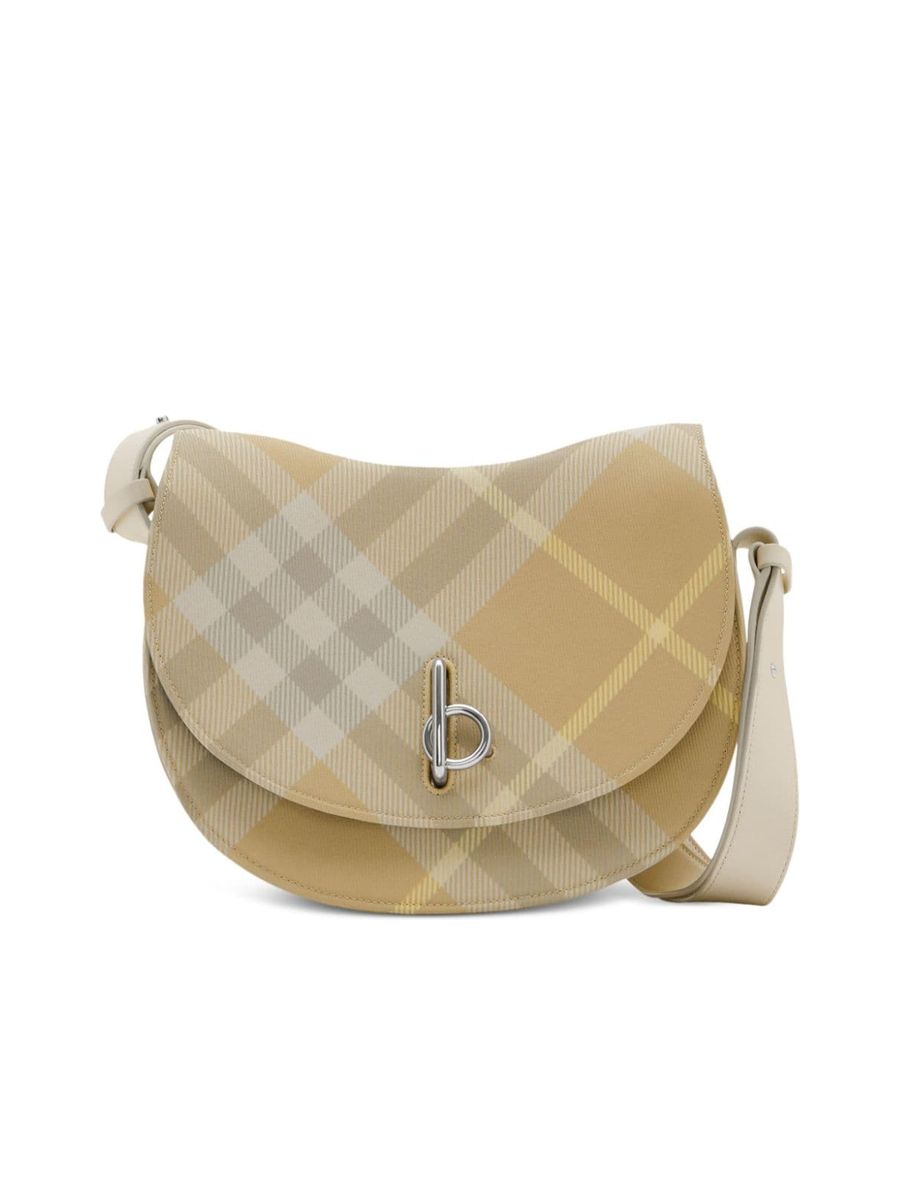 Shoulder Bag with Check Pattern