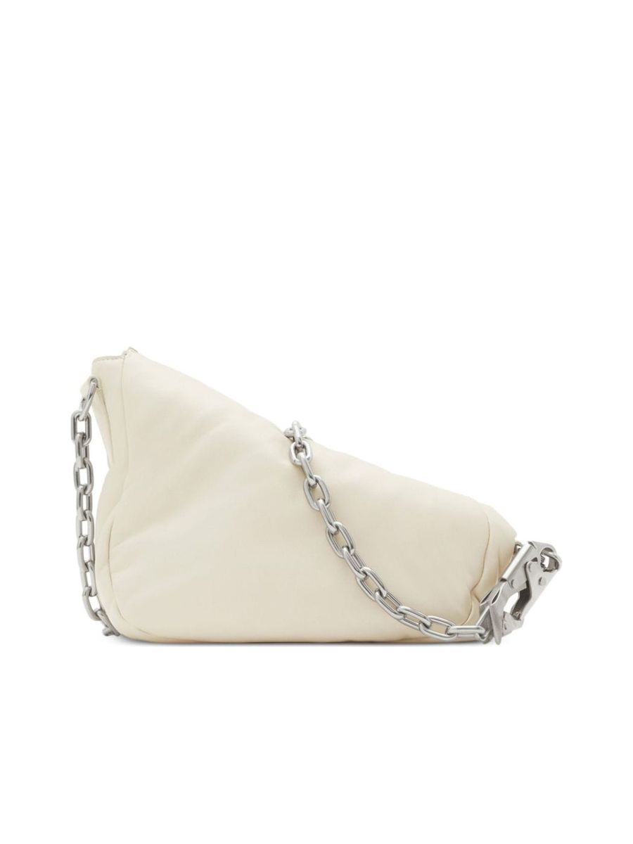 Lambskin Ring Embellished Shoulder Bag with Equestrian Knight Motif