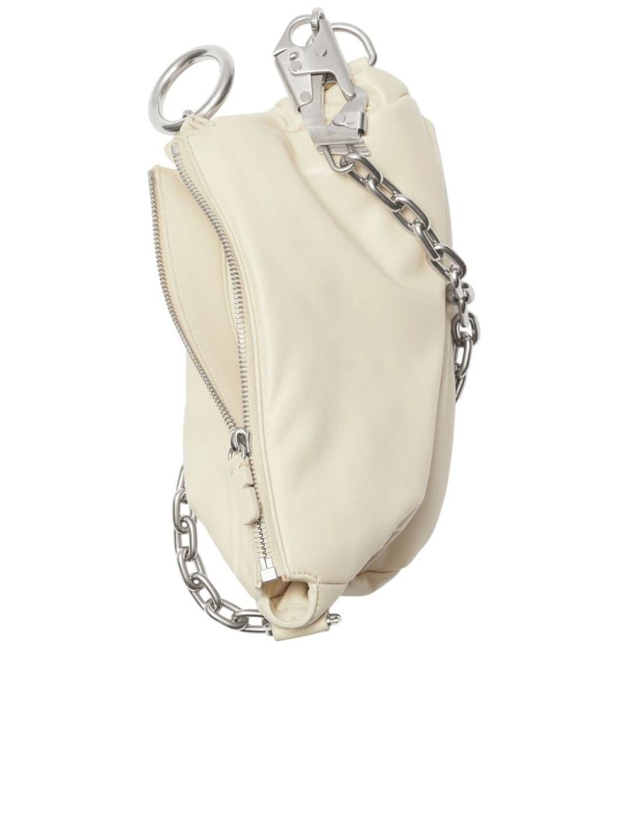 Lambskin Ring Embellished Shoulder Bag with Equestrian Knight Motif