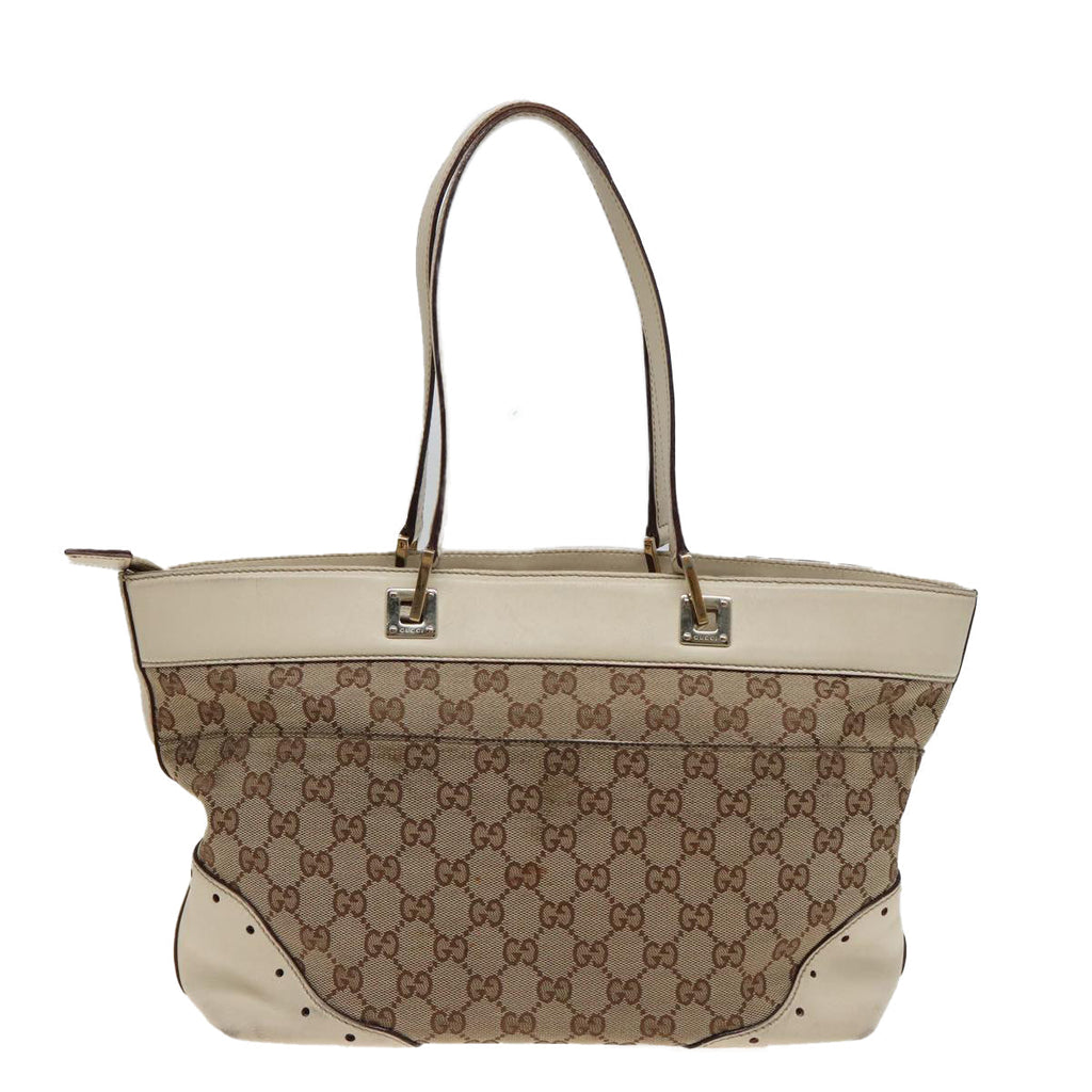 GUCCI GG Canvas Tote Bag Beige 145993 80822