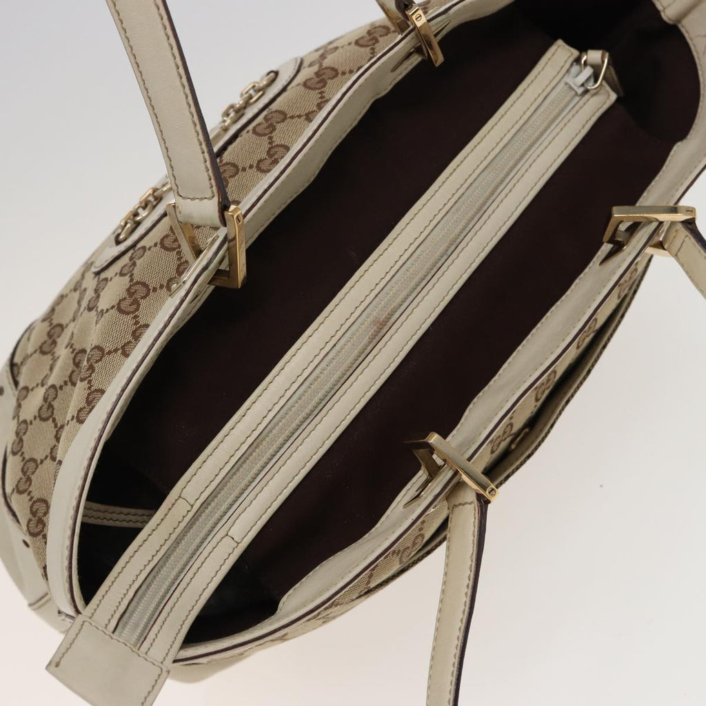 GUCCI GG Canvas Tote Bag Beige 145993 80822