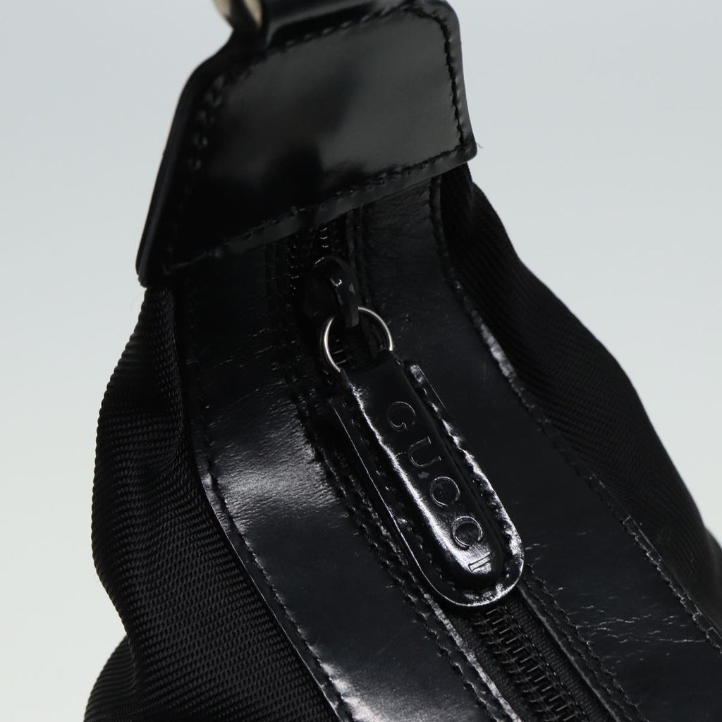GUCCI Bamboo Shoulder Bag Nylon Black 000 1956 0531 80823