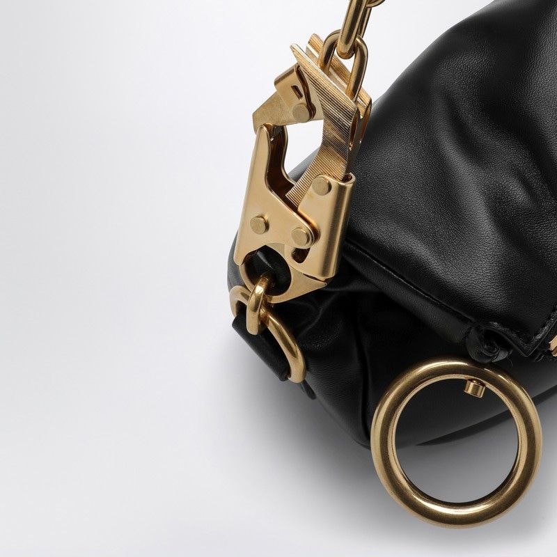 BLACK LEATHER KNIGHT BAG