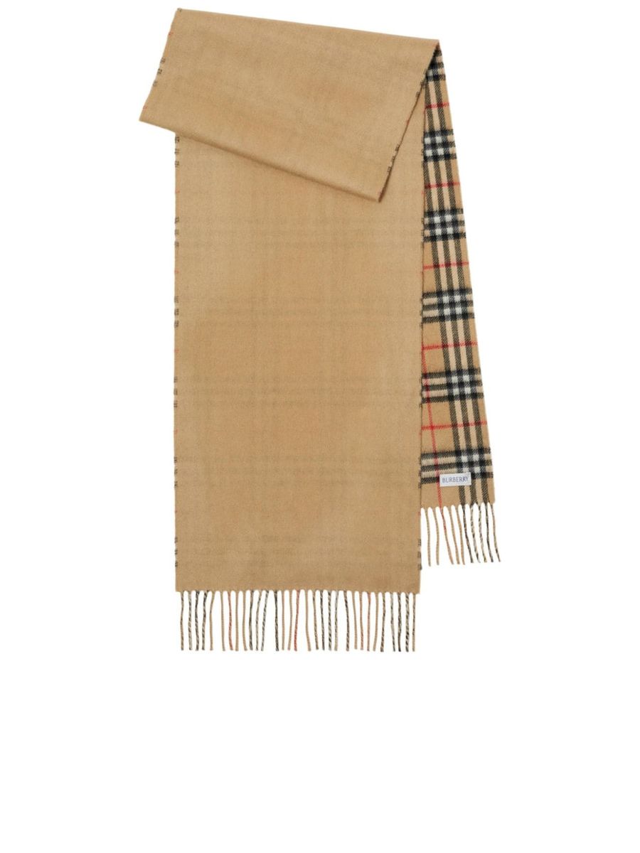 Reversible Mini Logo Cashmere Wrap